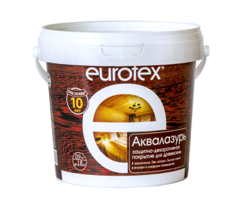 Антисептик Eurotex Аквалазурь декоративный бесцветный 0,9 кг